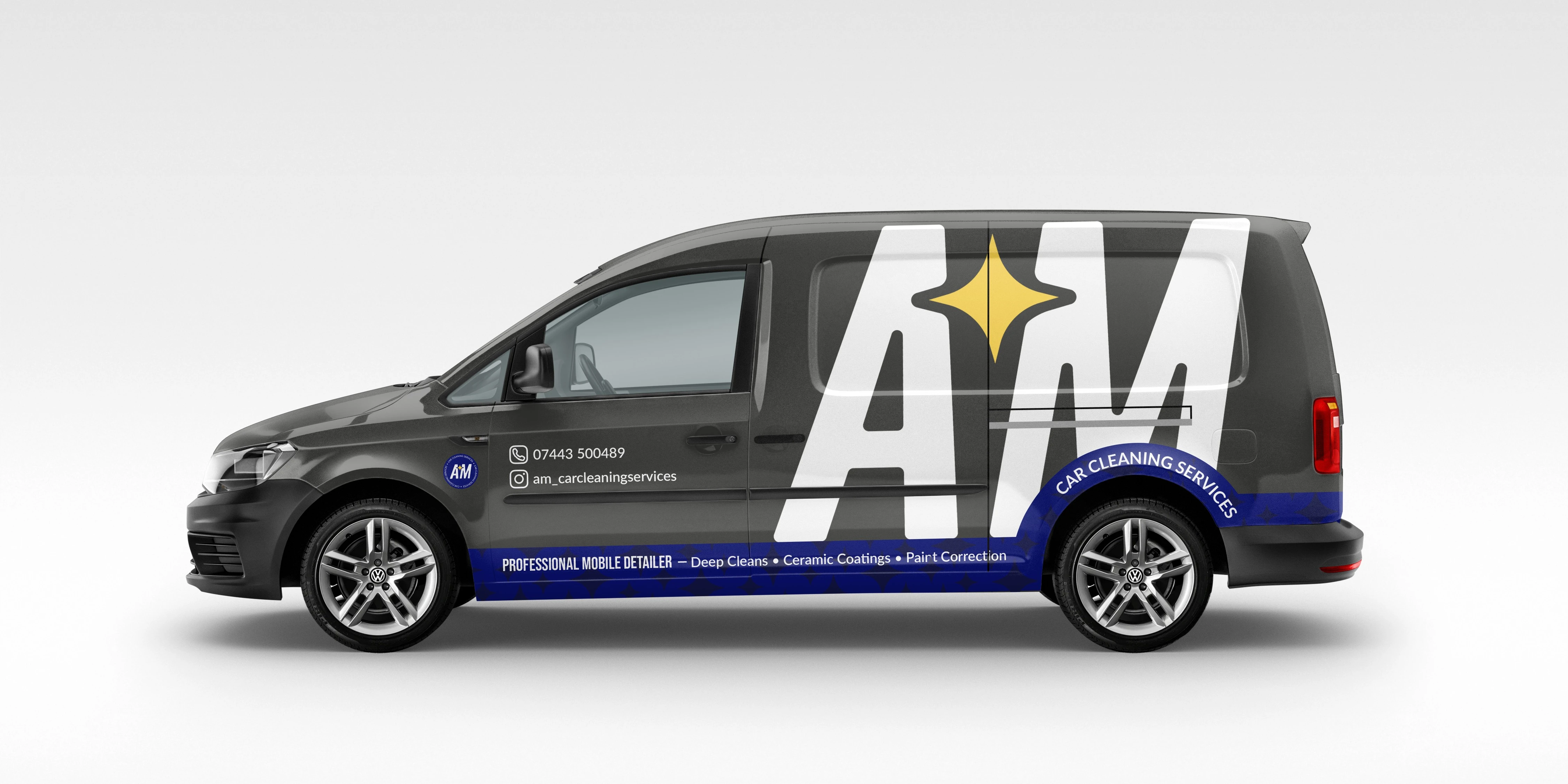 AM Car Cleaning Services Van Livery Left