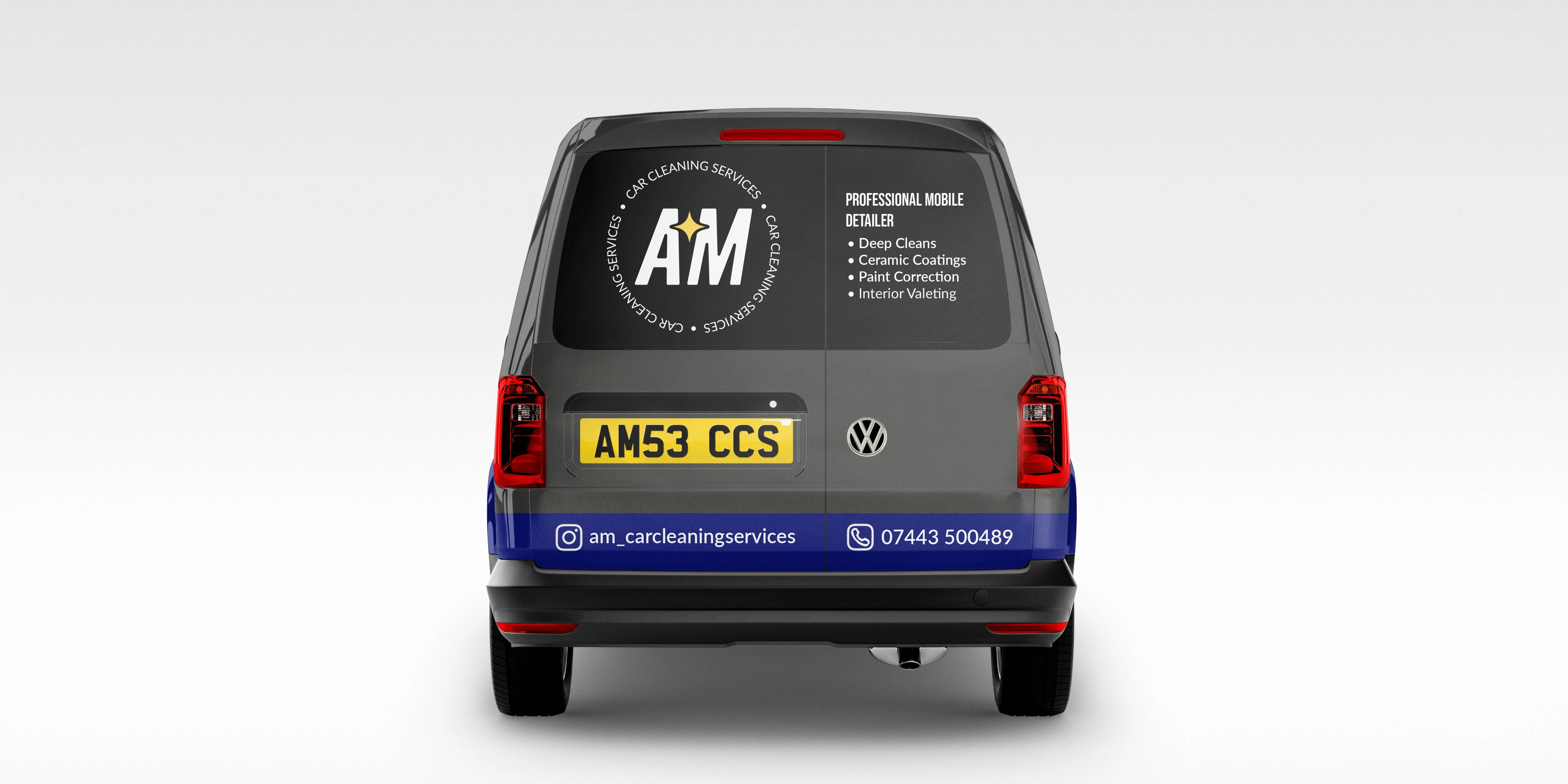 AM Car Cleaning Services Van Livery Rear